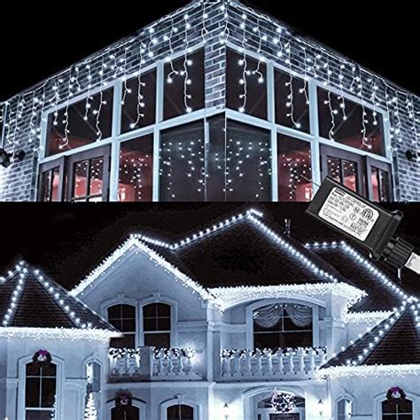 Toodour Icicle Christmas Lights Led Ft Modes Icicle String