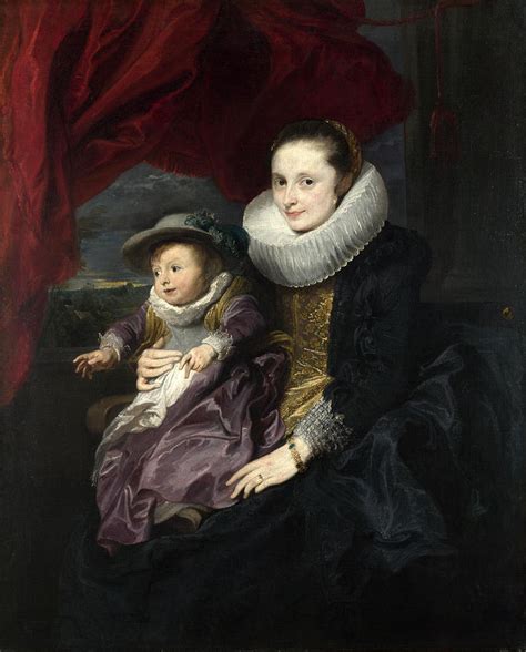 Portrait Of A Woman And Child Painting By Anthony Van Dyck Fine Art