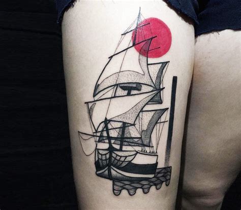 Caravela Ship Tattoo By Kat Alden Photo 19604