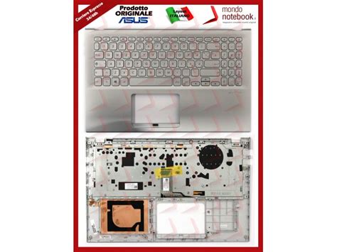 Tastiera Con Top Case Asus X X Uf Retroilluminata Italiana