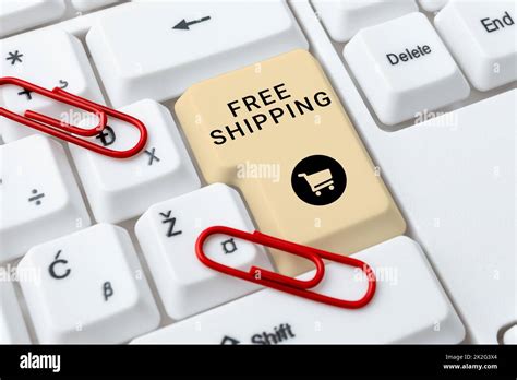 Writing Displaying Text Free Shipping Word Written On Freight Cargo