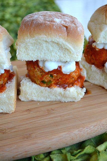 Buffalo Chicken Meatball Sliders Recipe Meatball Sliders Buffalo