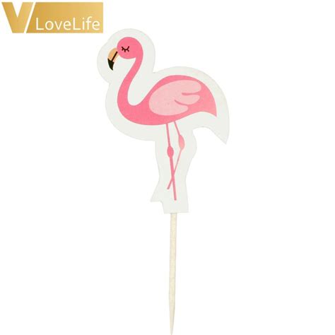 Stks Partij Flamingo Cake Toppers Ananas Bloem Grandado