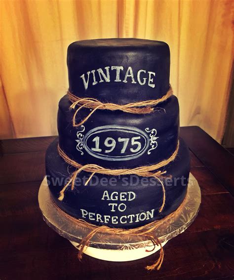 Vintage Whiskey 40th Aged To Perfection Cake 60th Birthday Cakes