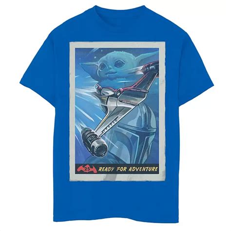 Boys 8 20 Star Wars The Mandalorian 25 N 1 Starfighter Ready For Adventure Poster Graphic Tee