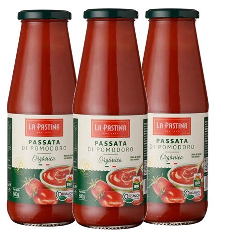 3x Passata de Tomate Orgânico La Pastina 680g Submarino