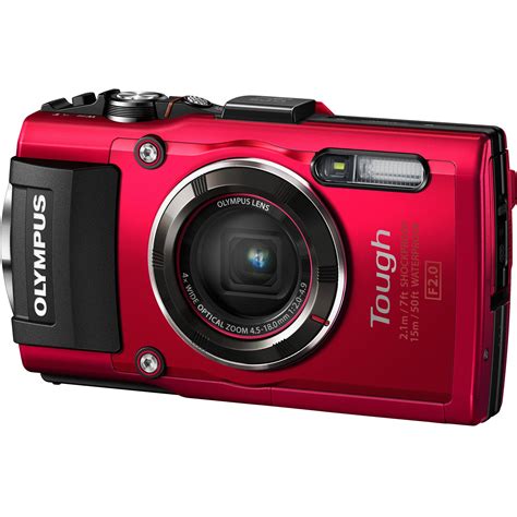 Olympus Stylus TOUGH TG 4 Digital Camera Red V104160RU000 B H