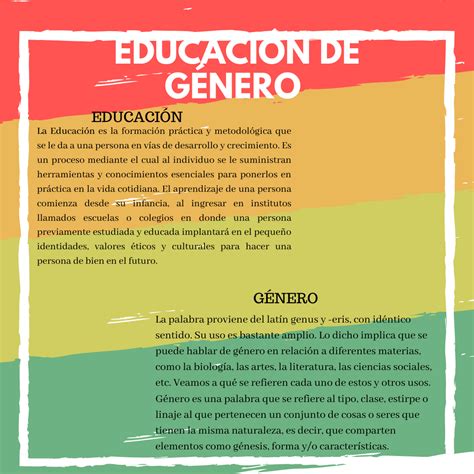 PEDAGOGIA CONTEMPORÁNEA: ¿Qué es educación y género?