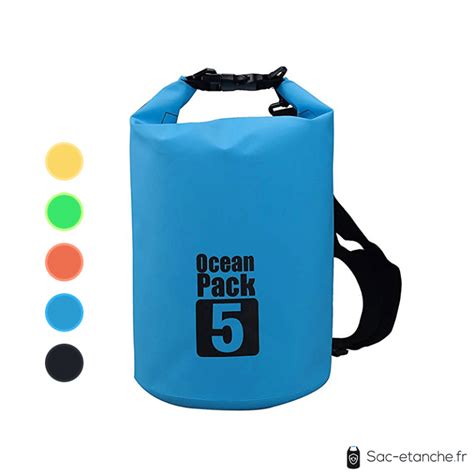 Ocean Pack Sac Étanche et Résistant à l Eau 5L 5 couleurs au choix