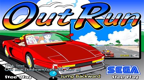 Out Run Gameplay Hyperspin Arcade Gaming Youtube