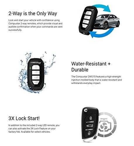 Compustar Csx4900 S 4 Button 2 Way 3000 Remote Start System Wdrone X1lte Pricepulse