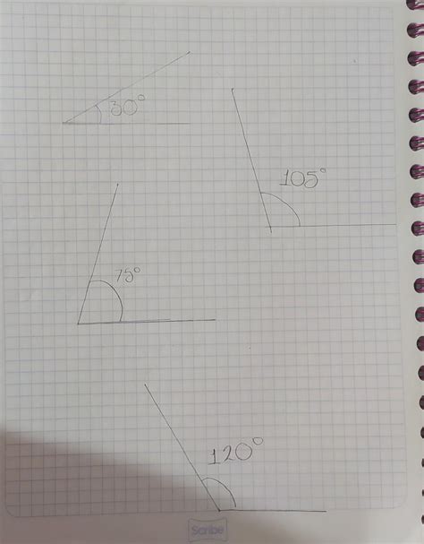 Dibuja Con La Ayuda De Un Transportador Los Siguientes Angulos