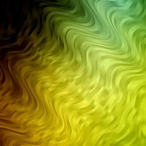 Fondo De Vector Verde Oscuro Amarillo Con L Neas Torcidas