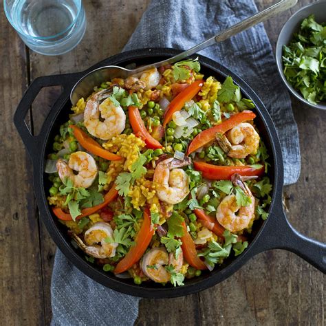 Easy Shrimp And Vegetable Paella Recipe Pacific Foods