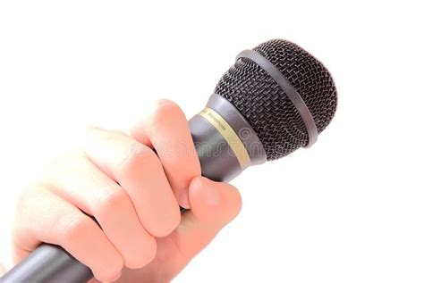 Hand Holding Microphone Stock Images Image