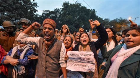 Abvp Claims Left Activists Behind Jnu Violence Indiapost Newspaper