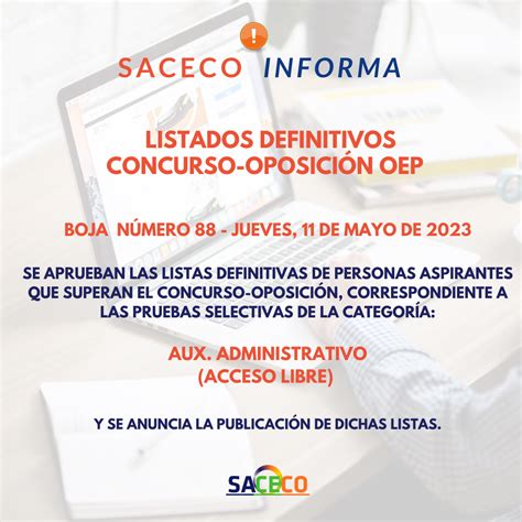 LISTADOS DEFINITIVOS AUX ADMINISTRATIVO SACECO