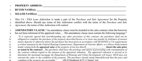 Fha Addendum Form Fill Out Printable PDF Forms Online