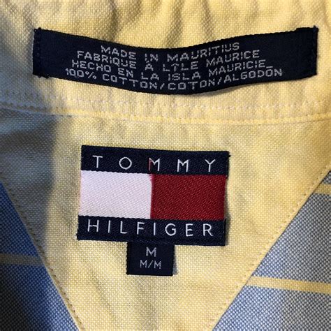 Vintage Tommy Hilfiger Big Logo Short Sleeve Button Depop