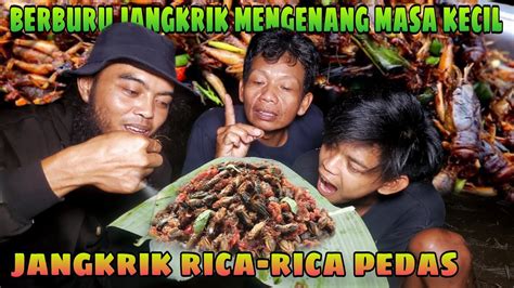 Mukbang Jangkrik Rica Rica Pedas Hasil Berburu Dimalam Hari Olahan