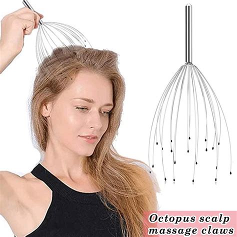 Scalp Massagers With 20 Claws Handheld Head Massage Scratcher For Deep Relaxation Hair