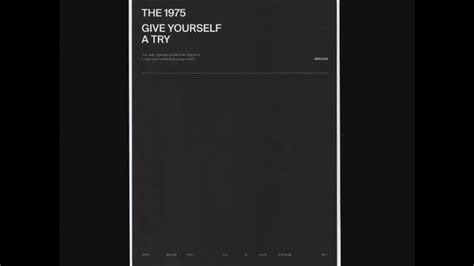 Give Yourself A Try The 1975 Youtube