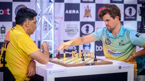 Global Chess League Anand Carlsen Draw Headlines Opening Day Of Season