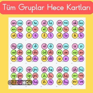 Tüm Harfler Renkli Hece Kartla Eduhol Etkinlik İndir Oyun Oyna