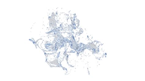 3d Realistic Water Splashing Round Frame Aqua Clear Liquid Splash