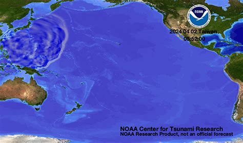 Noaa Center For Tsunami Research Tsunami Event April Taiwan