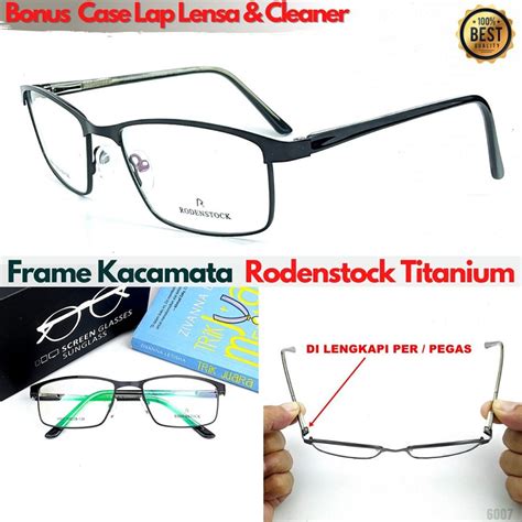 Jual Frame Kacamata Titanium Pria Wanita Rodenstock Lensa Minus Anti