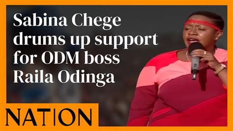 Sabina Chege Drums Up Support For Odm Boss Raila Odinga S State