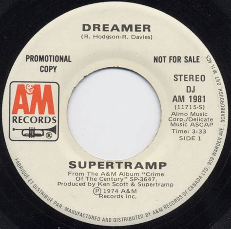 Supertramp - Dreamer (1974, Vinyl) | Discogs