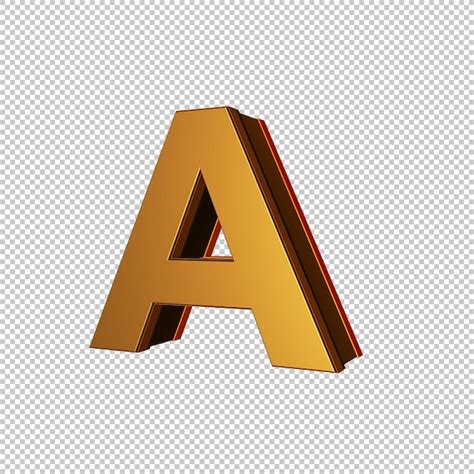 Alfabeto D Aislado A En Dorado Llamativo Con Fondo Transparente