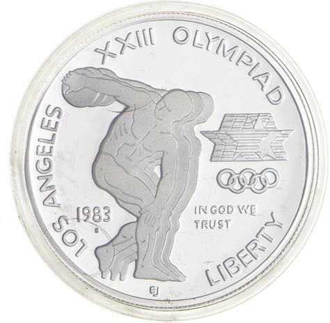 Silver Proof 1983 S Los Angeles Olympiad Commemorative Us Silver Dollar