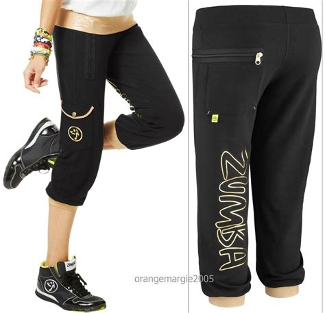 Zumba Dance Pants Light Capri Sweatpants Track Pants Galactic Gold