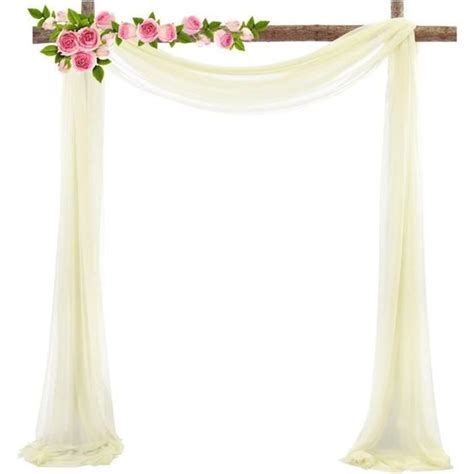 Tenture Arche Mariagerideau En Tulle Mariage Voilage Tenture Mariage