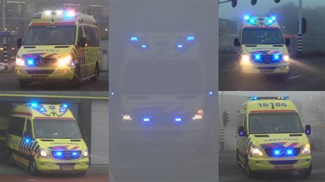 Dichte Mist Ambulances Met Spoed In Leiden Youtube