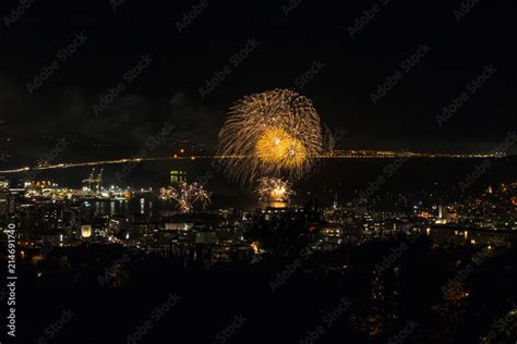 Matariki fireworks in Wellington, New Zealand Stock Photo | Adobe Stock