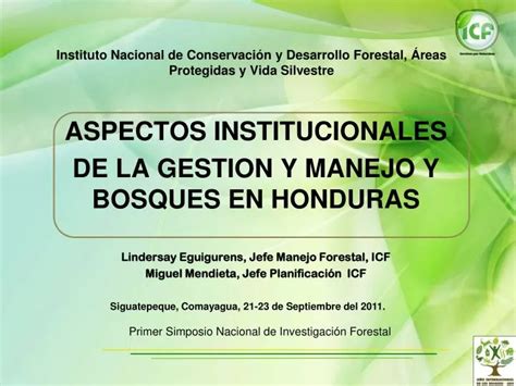 Ppt Instituto Nacional De Conservaci N Y Desarrollo Forestal Reas