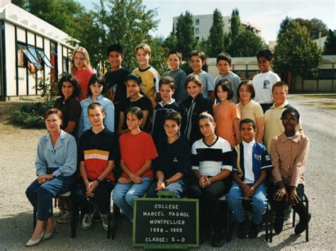 Photo de classe 5ème D de 1998 Collège Marcel Pagnol Copains d avant