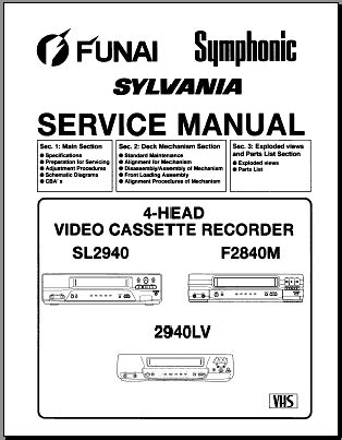 Symphonic SL2940 Service Manual Analog Alley Manuals