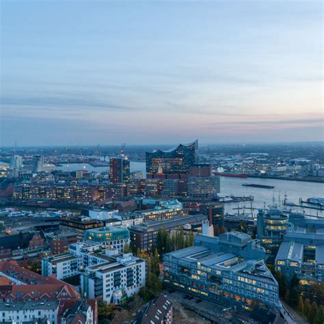 Download wallpaper 2780x2780 city, aerial view, buildings, twilight ...