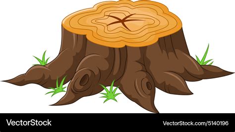 Cartoon tree stump Royalty Free Vector Image - VectorStock