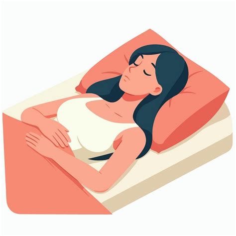 Premium Vector Vector Illustration Of A Woman Sleeping In Bed In Flat