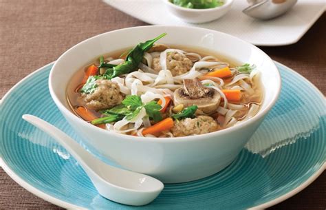 Asian Style Meatball And Noodle Soup Healthy Food Guide