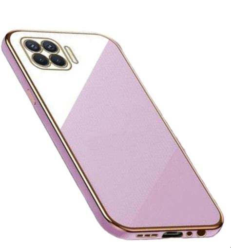 ALFA URBAN Silicone 6D Chrome Back Cover Case For Oppo F17 Pro Gold