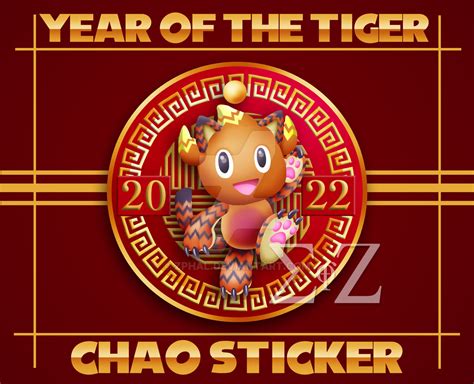 2022 Year Of The Tiger Chao Sticker Sega Sonic By Zphal On Deviantart