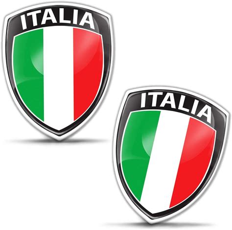 Amazon Car Chrome Decals Cbshd A Italia Italy Italian Flag Car