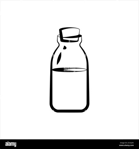 Milk Bottle Icon Glass Milk Bottle Vector Art Illustration Stock Vector Image And Art Alamy